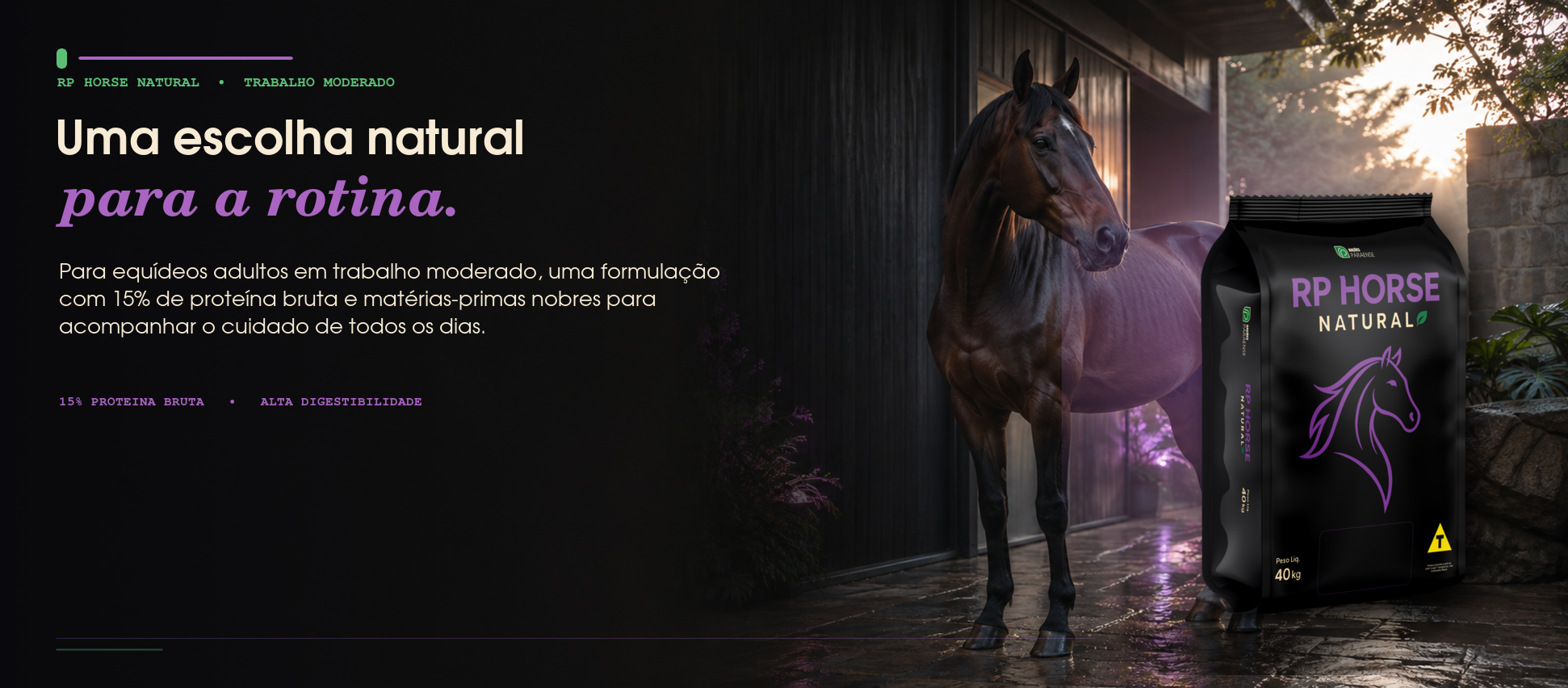 RP HORSE Natural: uma escolha natural para a rotina