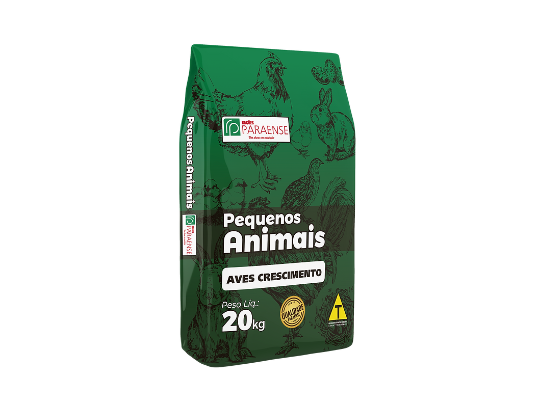 Mockup do produto RP QUINTAL AVES CRESCIMENTO T (20 KG)
