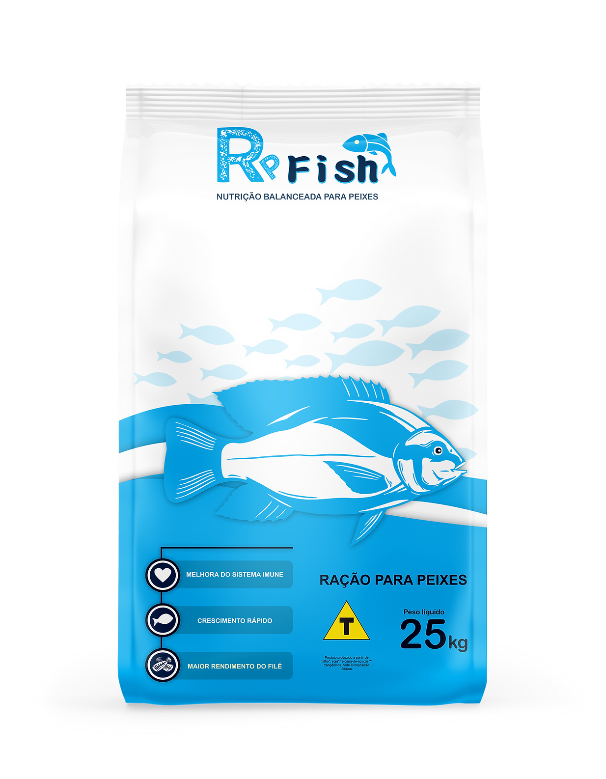 Mockup do produto RP FISH 22%  10 A 12 MM 25KG
