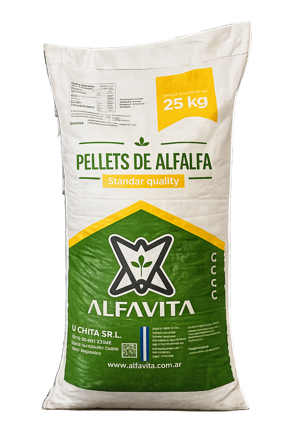Mockup do produto PELLET DE  ALFAFA SELECT SC 25KG
