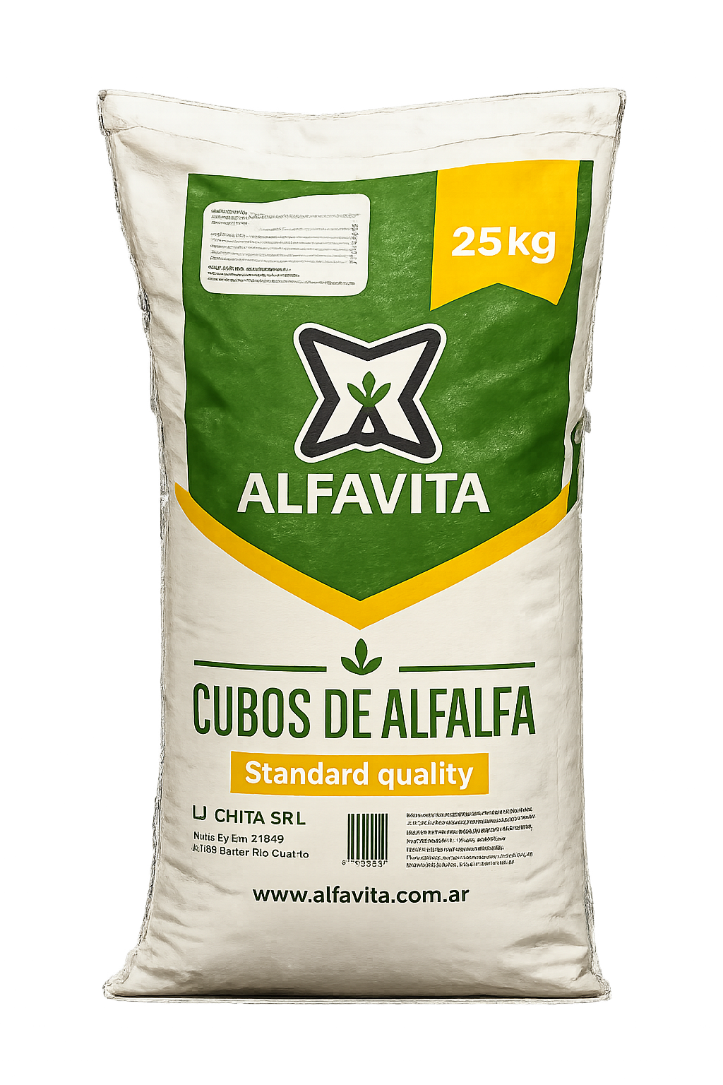 Mockup do produto CUBO DE ALFAFA STANDAR 25KG